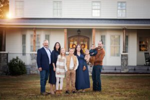 Hammonds Family in front of home 2025